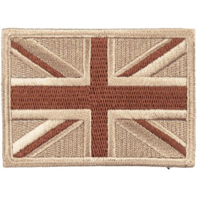 Nášivka: Vlajka Velká Británie | béžová | hnědá – Zboží Dáma