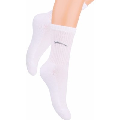 STEVEN Chlapecké klasické ponožky 02017 bílá