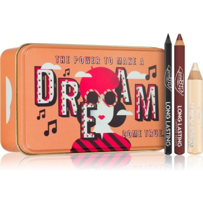 puroBIO Cosmetics Dream Box 014L Strawberry Red dlouhotrvající tužka na rty 3 g + rozjasňovač v tužce 3,3 g + Black dlouhotrvající tužka na oči 1,3 g – Zbozi.Blesk.cz