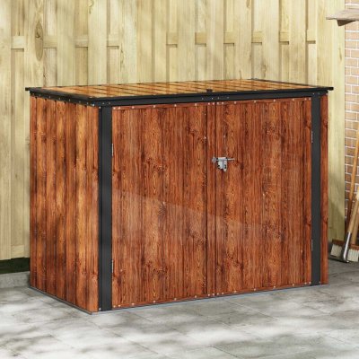 Omaxi zahradní úložná bedna 151,5 x 82 x 110,5 cm ocel hnědá 750501 – Hledejceny.cz