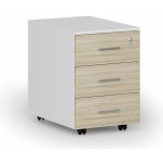 Primo White 3 zásuvky bílá + dub přírodní – Hledejceny.cz