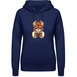 AWDis Hoodie mikina Design Pivní Viking Oxfordská modrá