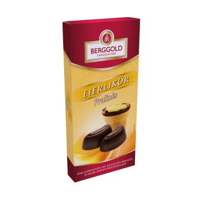 Berggold Pralinky z hořké čokolády s náplní z vaječného likéru 100 g