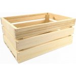 Amadea Dřevěná bedýnka z masivního dřeva 34 x 24 x 15 cm – Hledejceny.cz