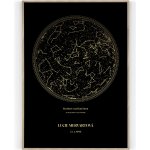 Hvězdná mapa 40 x 50 cm Pololesklý saténový papír – Zboží Mobilmania