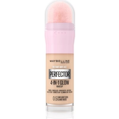 Maybelline Instant Age Rewind Perfector 4-in-1 Glow rozjasňující make-up pro přirozený vzhled odstín 0.5 Fair Light Cool 20 ml – Hledejceny.cz