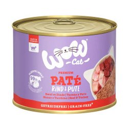 WOW Cat Adult Paté Hovězí s krocanem 200 g