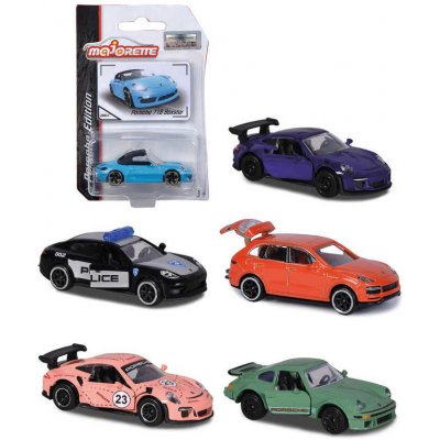 MAJORETTE Auto Porsche Premium+ sběratelská kartička 6 druhů kov mj2053057 1:64 – Zbozi.Blesk.cz