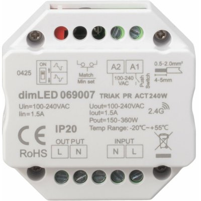 T-LED Stmívač dimLED TRIAK PR ACT240W 069007 – Zboží Mobilmania