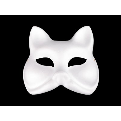maska škraboška k domalování zvířátka bílá liška – Zboží Mobilmania