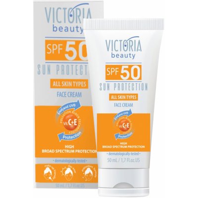 Victoria Beauty vysoce ohranný pleťový krém SPF50 s vitamínem E 50 ml