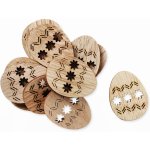 Vajíčka přízdoba dřevo 12ks/3,5cm natural – Hledejceny.cz