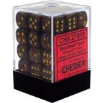 Chessex Sada 6-stěnných kostek 12mm Mramorově měděná se zlatými tečkami 36x – Zboží Mobilmania