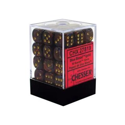 Chessex Sada 6-stěnných kostek 12mm Mramorově měděná se zlatými tečkami 36x – Zbozi.Blesk.cz