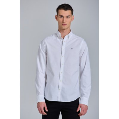 Gant pánská košile slim Oxford shirt BD bílá – Zboží Mobilmania