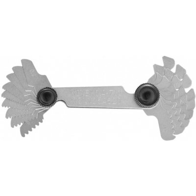 Měrky závitové metrické 18ks 0.4-7mm 1146 Kinex – Zboží Dáma