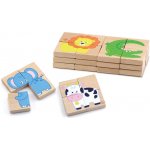 Viga Dřevěné magnetické puzzle zvířátka – Zboží Dáma