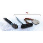 Inter Tech kabel Mini-SAS HD na 4x SAS 0,5m 88885004 – Zboží Mobilmania