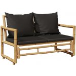 VidaXL Zahradní lavice s poduškami 115 cm bambus – Hledejceny.cz