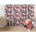 Biante Sametový závěs Tamara TMR-018 Červené květy 145x210 cm – Hledejceny.cz
