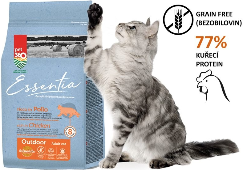 Essentia kočka venkovní kuřecí 1,5 kg
