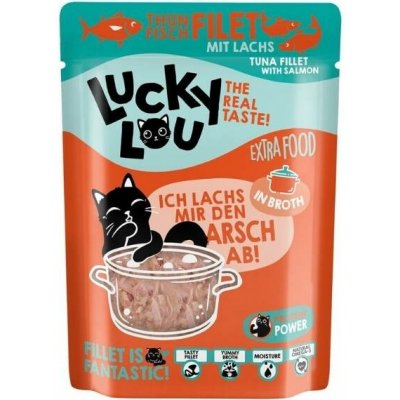 Lucky Lou Extra Food Filet z tuňáka s lososem ve vývaru 70 g – Zbozi.Blesk.cz