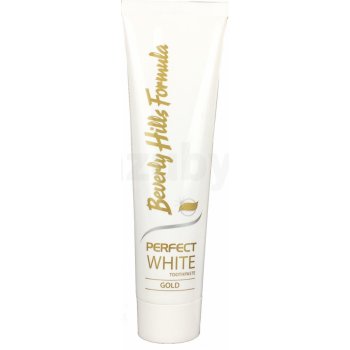 Beverly Hills Formula Perfect White Gold antibakteriální bělicí zubní pasta s částečkami zlata příchuť 100 ml