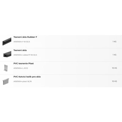 Hahn Steel Kotvení vrchní SL sklo těsnění, pro sklo 16,76mm V délce (m): 2,5 m – Zboží Mobilmania