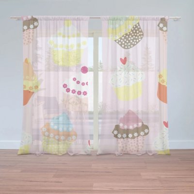 Sablio Záclony Muffiny: 2ks 150x250cm – Hledejceny.cz