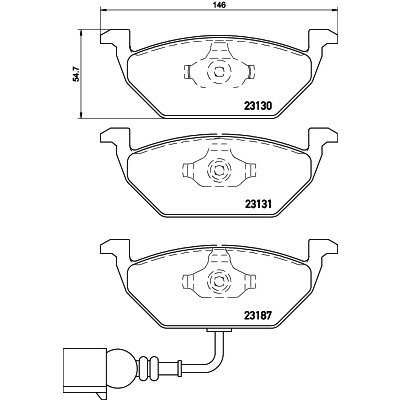 Sada brzdových destiček, vždy 4 kusy v sadě BREMBO P 85 072 (P85072) | Zboží Auto