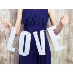 Banner Love STŘÍBRNÝ 21x55cm – Zboží Dáma