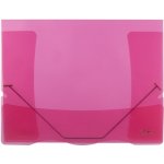 Karton P+P Sloha s gumou A4 průhledná Lines červená 2-504 Červená – Zboží Živě