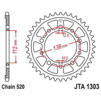 JT Sprockets JTA 1303-42BLK – Hledejceny.cz