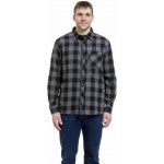 Meatfly pánská košile Kurt black/gray černá – Sleviste.cz