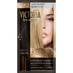 Victoria Beauty Keratin Therapy tónovací šampón na vlasy V 62 Light Blonde 4-8 umytí