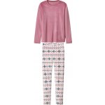 Esmara plyšové pyžamo růžová bílá – Zboží Dáma