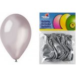 Nafukovací balonek 26 cm jednobarevný STŘÍBRNÝ