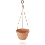 Nohel Garden květináč závěsný AGRO s podmiskou plastový terakota 18 cm – HobbyKompas.cz