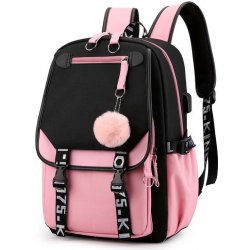 Lifestyle batoh s USB 19 l růžový