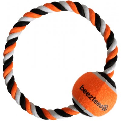 Karlie Provazová hračka – lanový kruh s tenisovým míčkem – Zboží Mobilmania