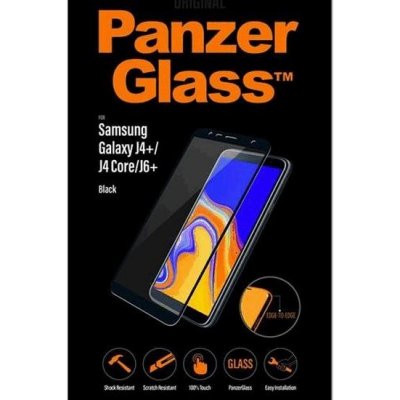 PanzerGlass - Tvrzené Sklo pro Samsung Galaxy J4+, J6+, black, Černá 7171 – Zbozi.Blesk.cz