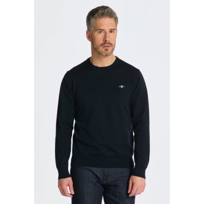 Gant svetr Classic Cotton C-neck modrá – Zboží Mobilmania