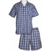 Pánské pyžamo Luiz Tomáš 2134 pánské pyžamo krátké propínací modré