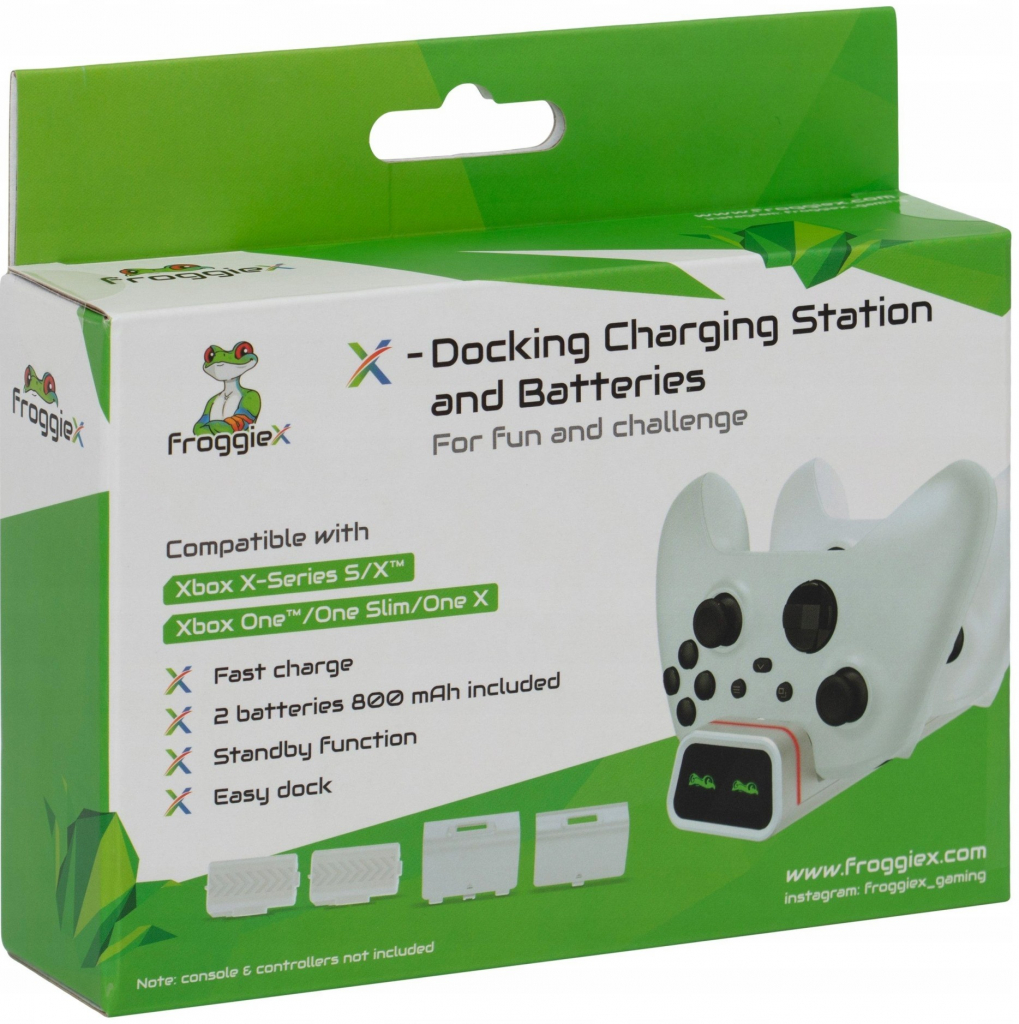 Froggiex FX-XOS-C1-W Xbox Series S & X / One Twin Docking Station - bílá