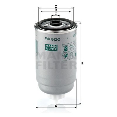 MANN FILTER Palivový filtr WK 842/2 – Zbozi.Blesk.cz