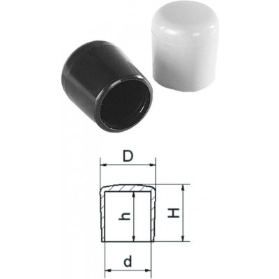 vonkajšia krytka plastová d-26,9; H-30,3; h-25,3; D-29,0mm – Zboží Mobilmania