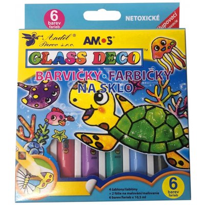 Barvy na sklo 6 x 10,5 ml – Hledejceny.cz