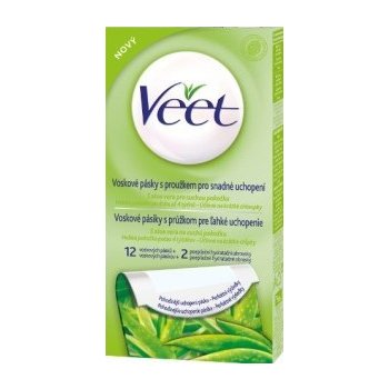 Veet voskové pásky Aloe Vera pro suchou pokožku 12 ks