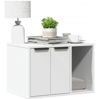 VidaXL Skříňka na kočičí záchod bílá 60 x 40 x 40 cm – Zboží Mobilmania