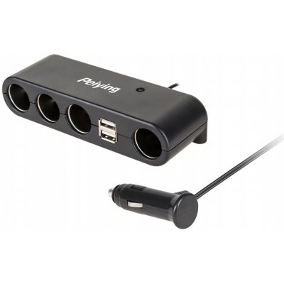 PEIYING Autoadaptér napájecí 4x zásuvka+USB+kabel PY-CHR0011 | Zboží Auto